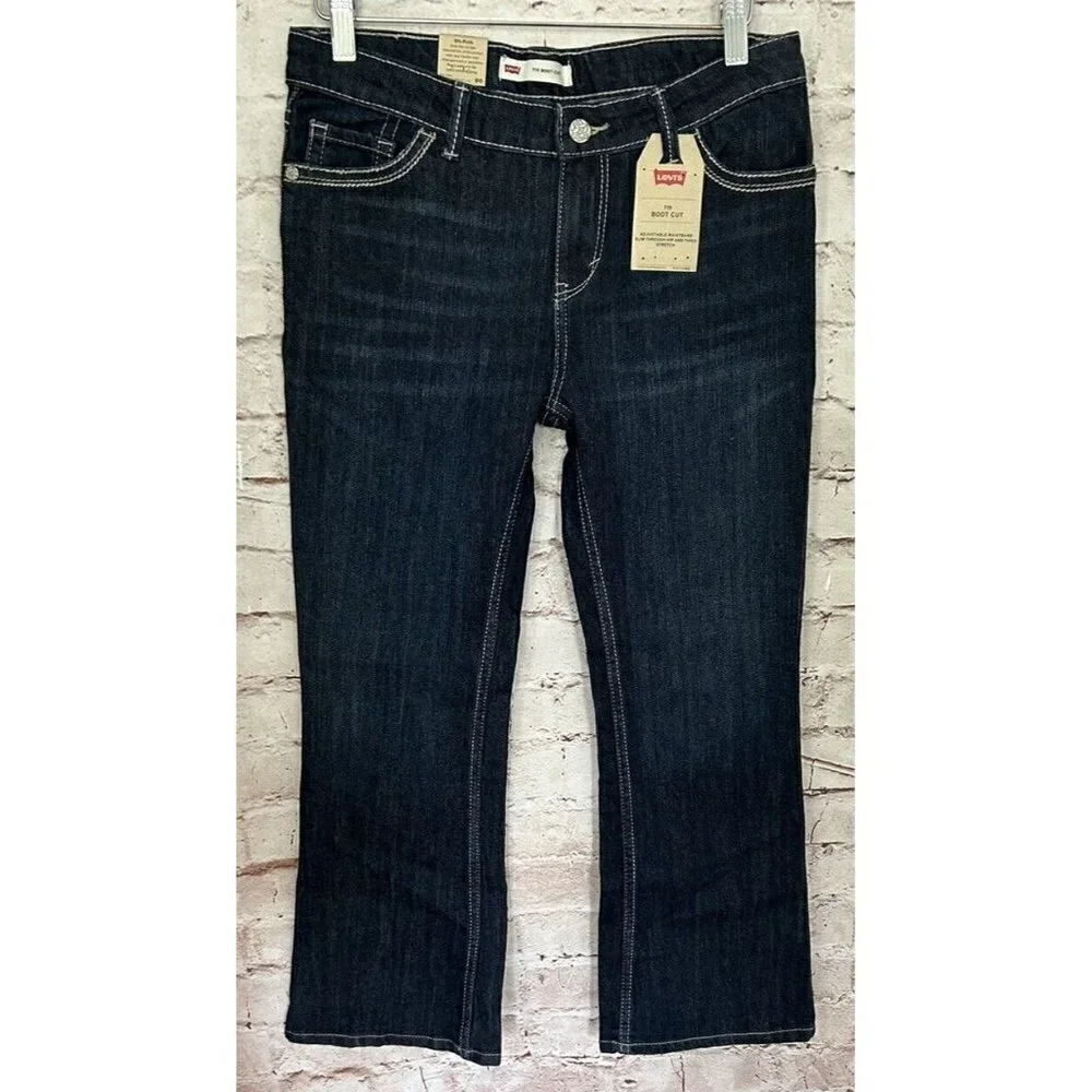 Levi's 715 Jeans Dark Wash 10.5 PLUS Rodeo Barrel Racing Bootcut Flap Pocket